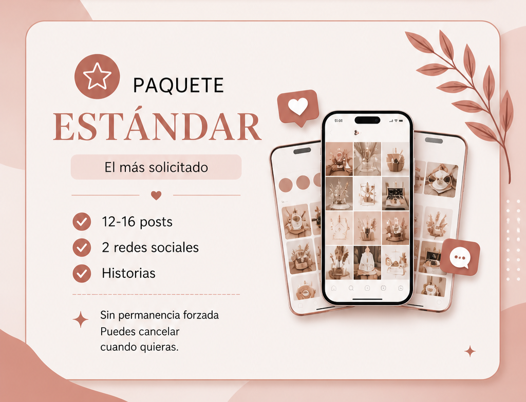 PAQUETE ESTÁNDAR – MANEJO DE REDES SOCIALES